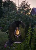 Meinposten LED Solarleuchte Gartenleuchte Metall Schwarz Warmweiß Bild 3