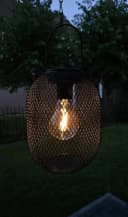 Meinposten LED Solarleuchte Gartenleuchte Metall Schwarz Warmweiß Bild 5