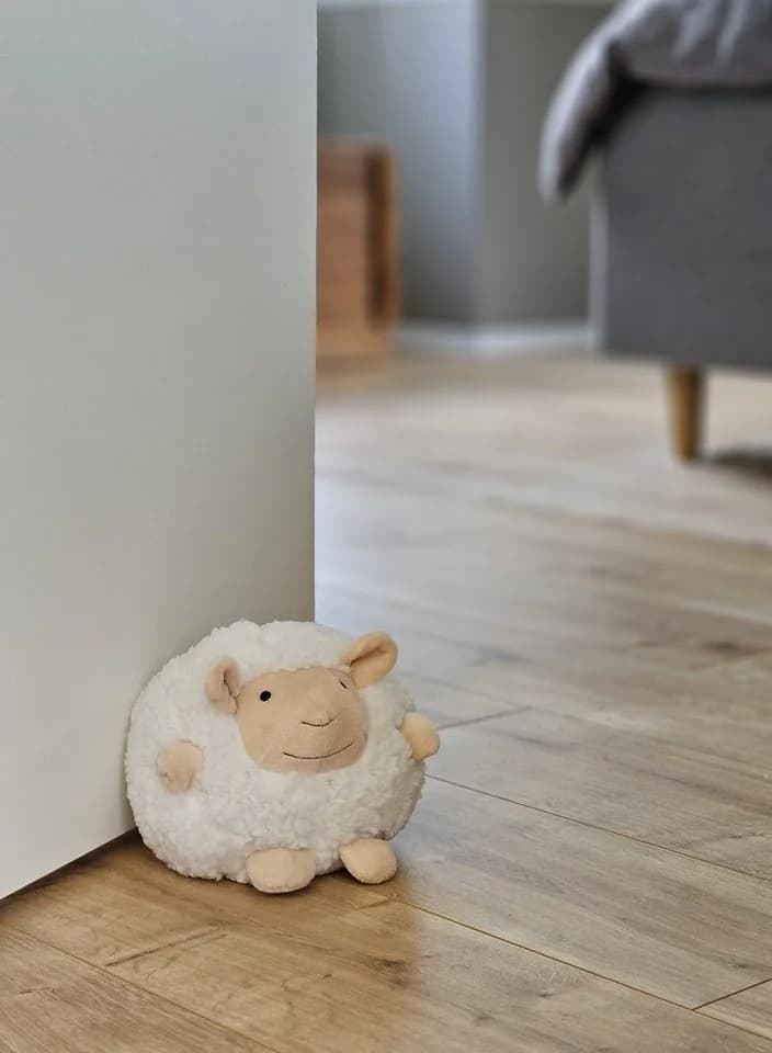 Meinposten Türstopper Schaf Tiermotiv Weiß 1 kg Türhalter Gewicht Türsack Fensterstopper
