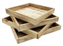 Meinposten Dekotablett Holztablett Braun Rechteckig Kerzentablett (4 St) Bild 2