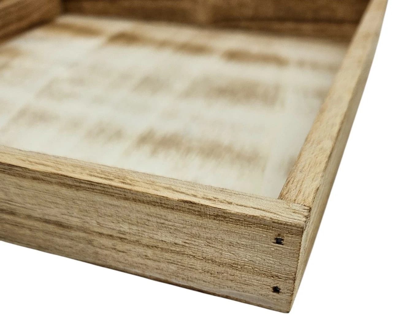 Meinposten Dekotablett Holztablett Braun Rechteckig Kerzentablett (4 St) - Bild 4