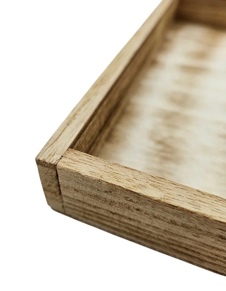 Meinposten Dekotablett Holztablett Braun Rechteckig Kerzentablett (4 St) - Bild 5