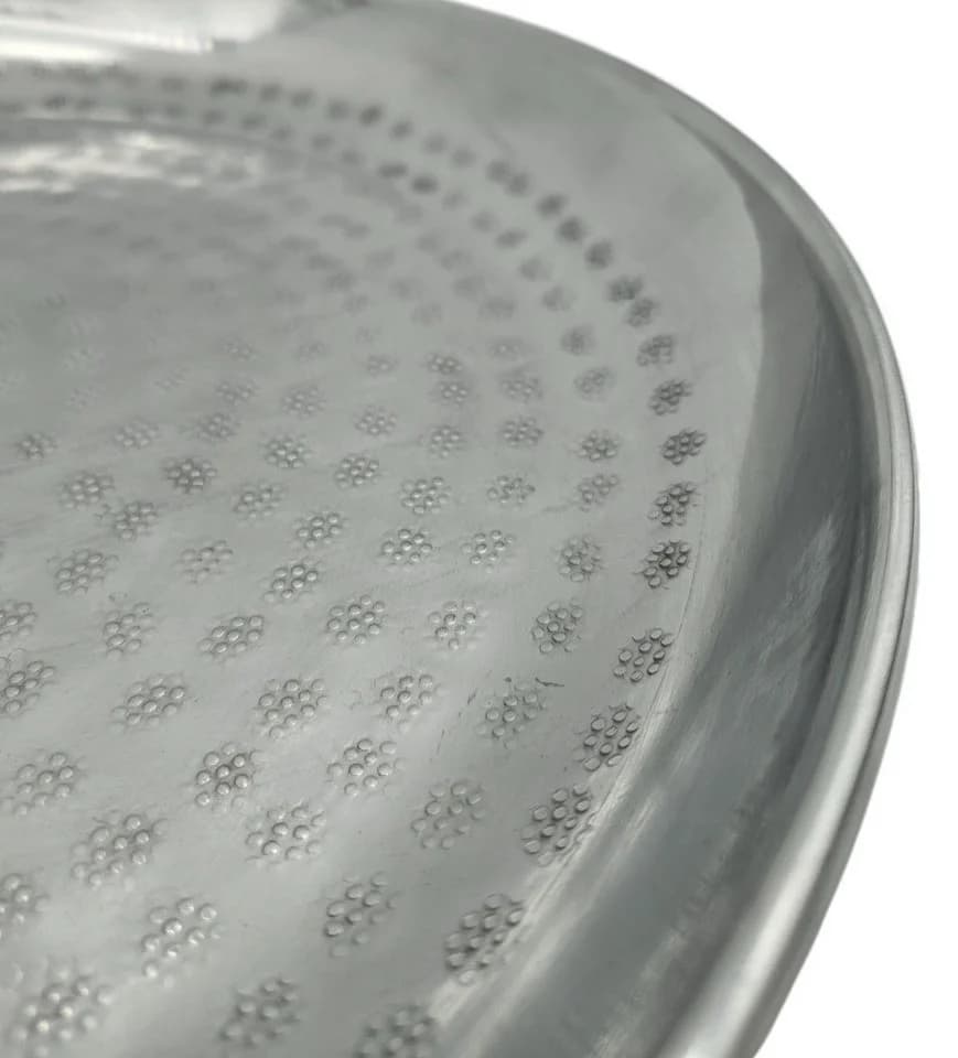 Meinposten Dekoschale silber Hammerschlag Unikat Kerzentablett - Bild 5
