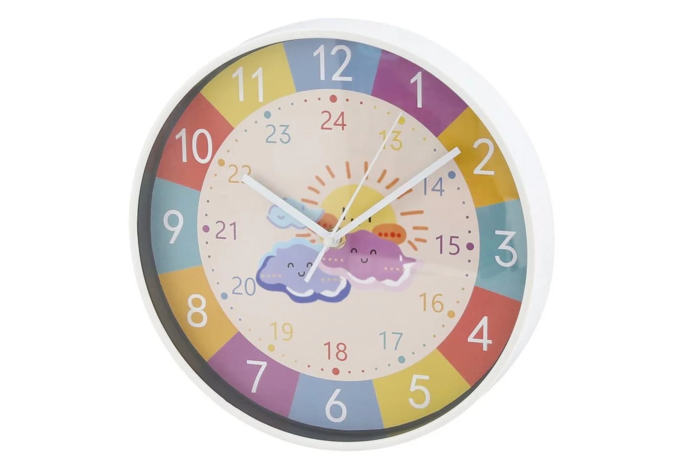 Meinposten Lernuhr Wanduhr Kinderuhr bunt analoge Montessori Kinderzimmer - Bild 2