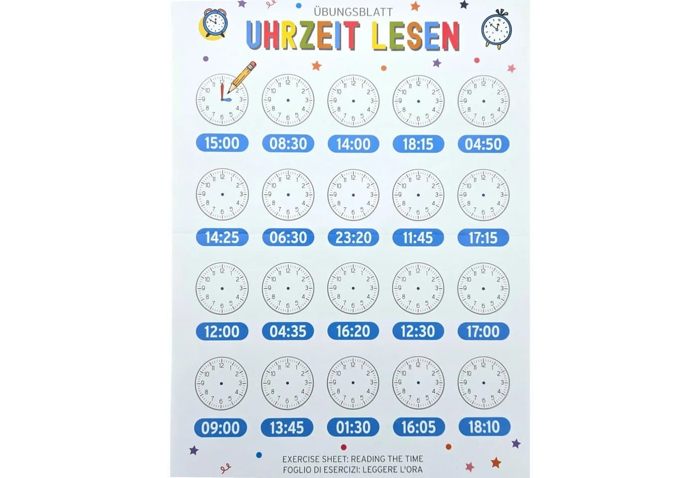 Meinposten Lernuhr Wanduhr Kinderuhr bunt analoge Montessori Kinderzimmer - Bild 4
