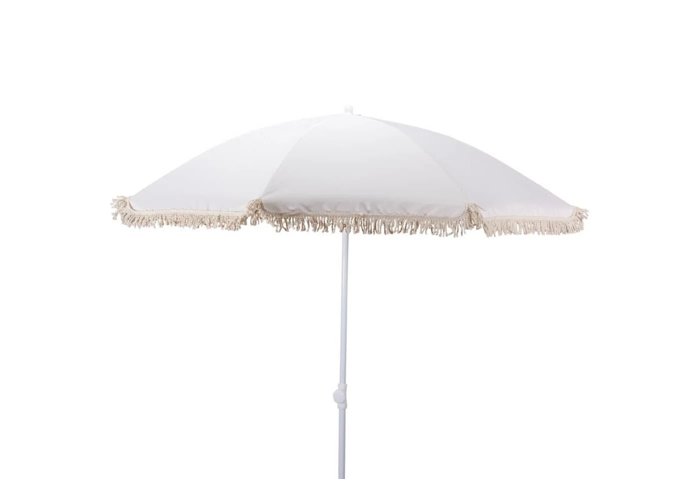 Meinposten Sonnenschirm Creme Fransen UV30+ 155cm - Bild 5