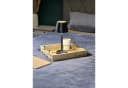Meinposten Dekotablett Set Holz Metallgriff 20x20cm & 30x30cm Graubraun Bild 1