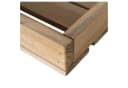 Meinposten Dekotablett Set Holz Metallgriff 20x20cm & 30x30cm Graubraun Bild 4