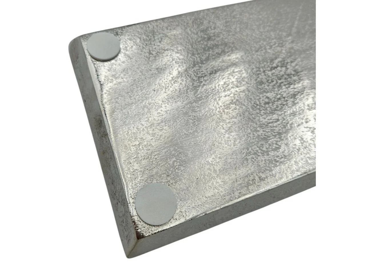 Elegantes Aluminium-Tablett in Silber - Bild 5