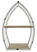 Meinposten Deko-Wandregal Boot Weiß Wandregal Maritim Metall MDF-Holz Shabby Bild 2