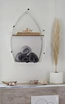 Meinposten Deko-Wandregal Boot Weiß Wandregal Maritim Metall MDF-Holz Shabby Bild 3