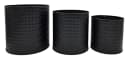 Meinposten Blumentopf 3er Set schwarz rund Metall Bild 2