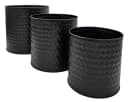 Meinposten Blumentopf 3er Set schwarz rund Metall Bild 4