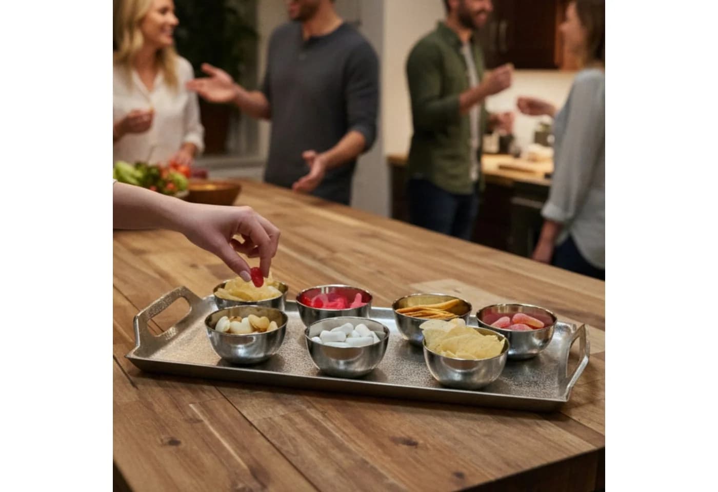 Meinposten Dekoschale Silber Aluminium - Bild 3