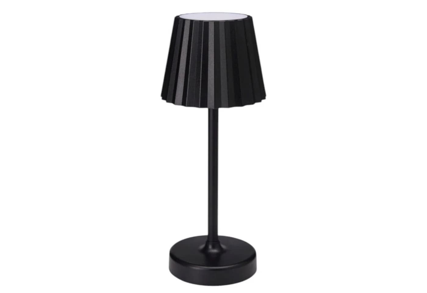 Meinposten LED Tischleuchte weiß/schwarz, Batteriebetrieb, dimmbar - Bild 2