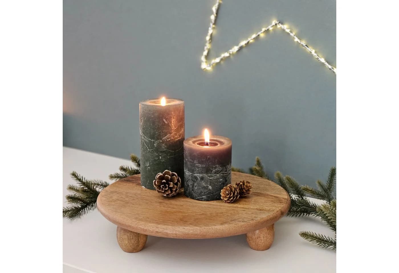 Meinposten Dekoteller Kerzentablett Mangoholz 29 cm - Bild 3