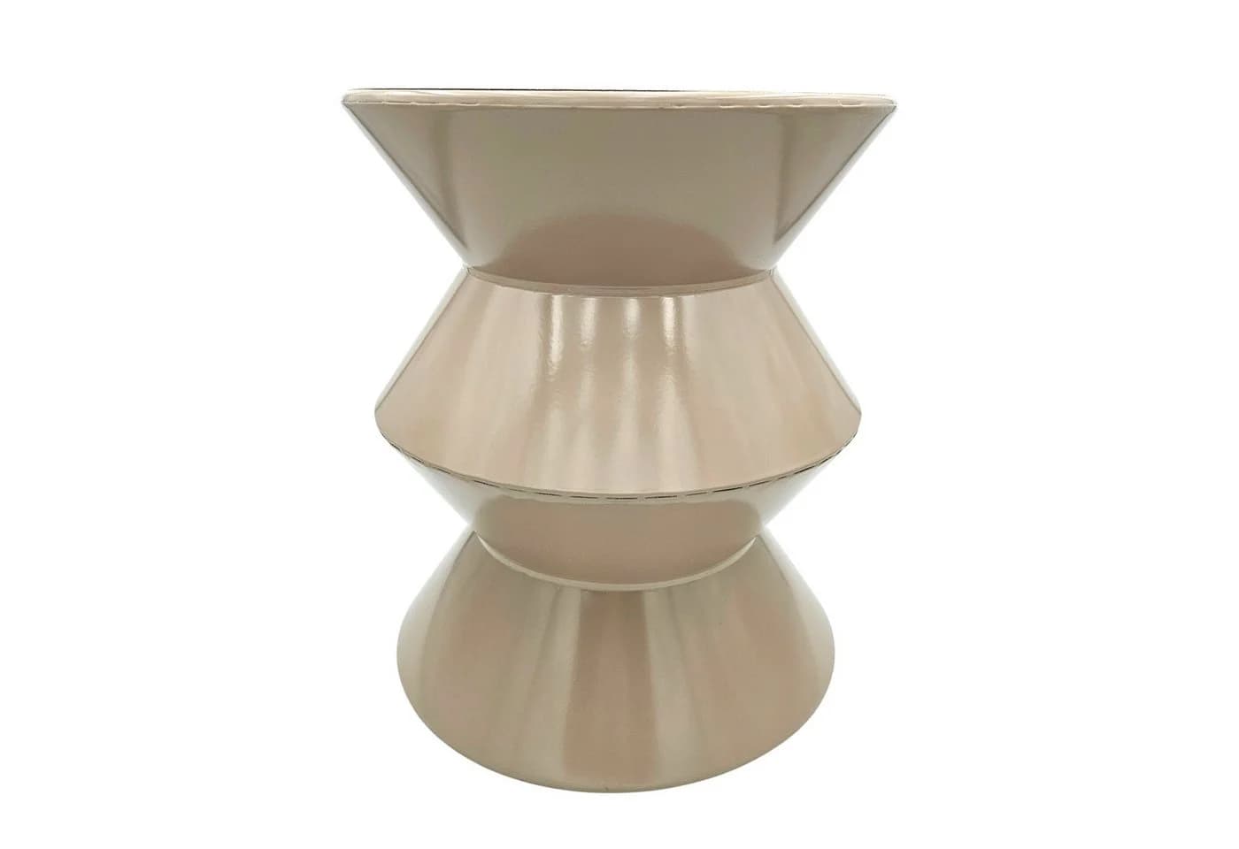 Retro Beistelltisch aus Metall in Beige - Bild 2