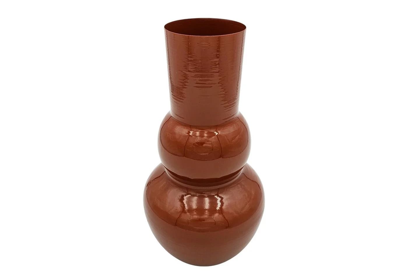 Meinposten Blumenvase Retro Metall Beige Terrakotta 30 cm - Bild 2