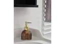 Meinposten Seifenspender Retro Braun Beige Gold Glas Bild 1