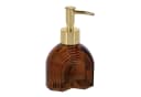 Meinposten Seifenspender Retro Braun Beige Gold Glas Bild 2