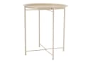 Meinposten Beistelltisch Metalltisch Beige Rund 37x42 cm mit Tablett Bild 2