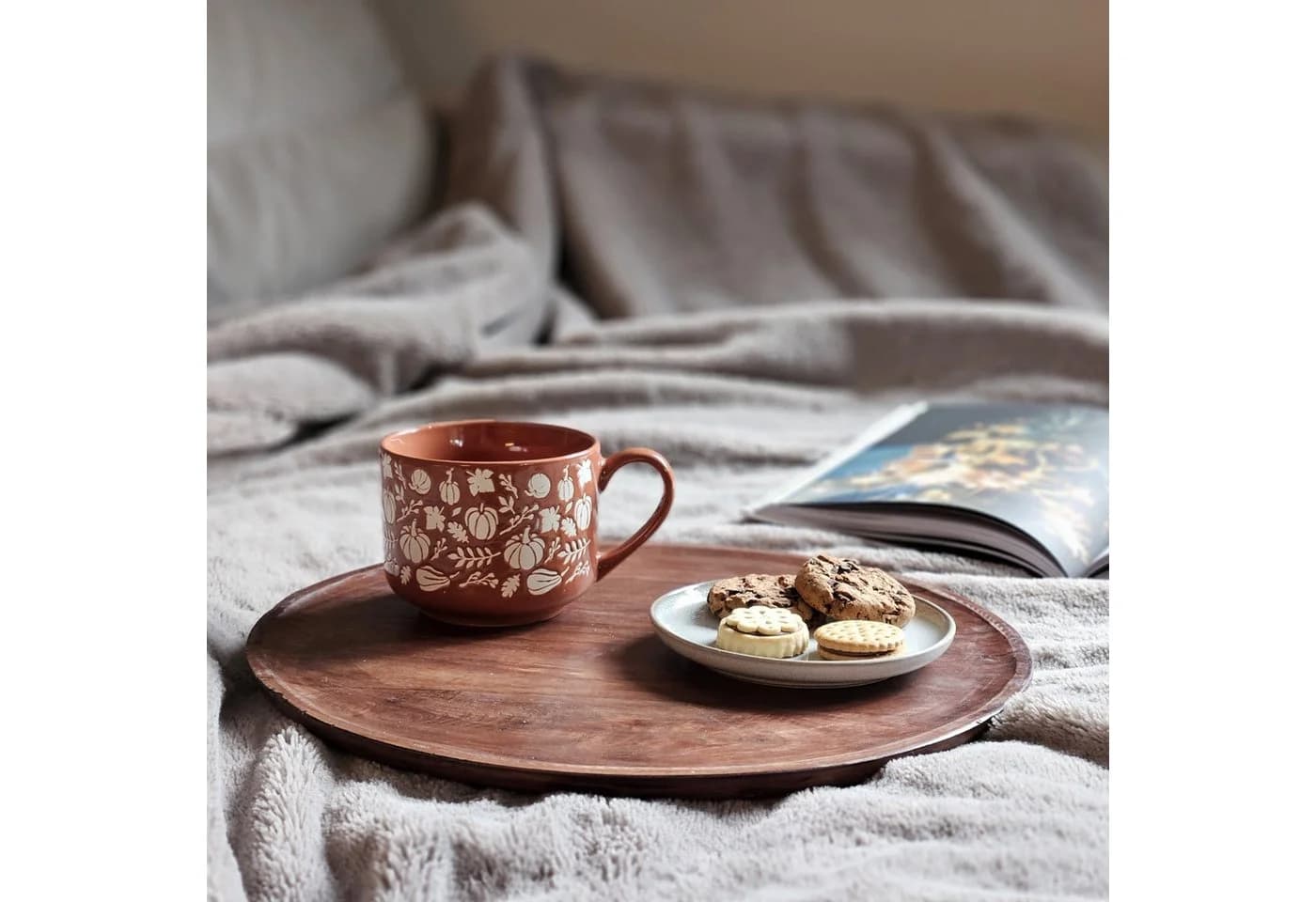 Meinposten Dekoteller Mangoholz rund 37 cm braun - Bild 4