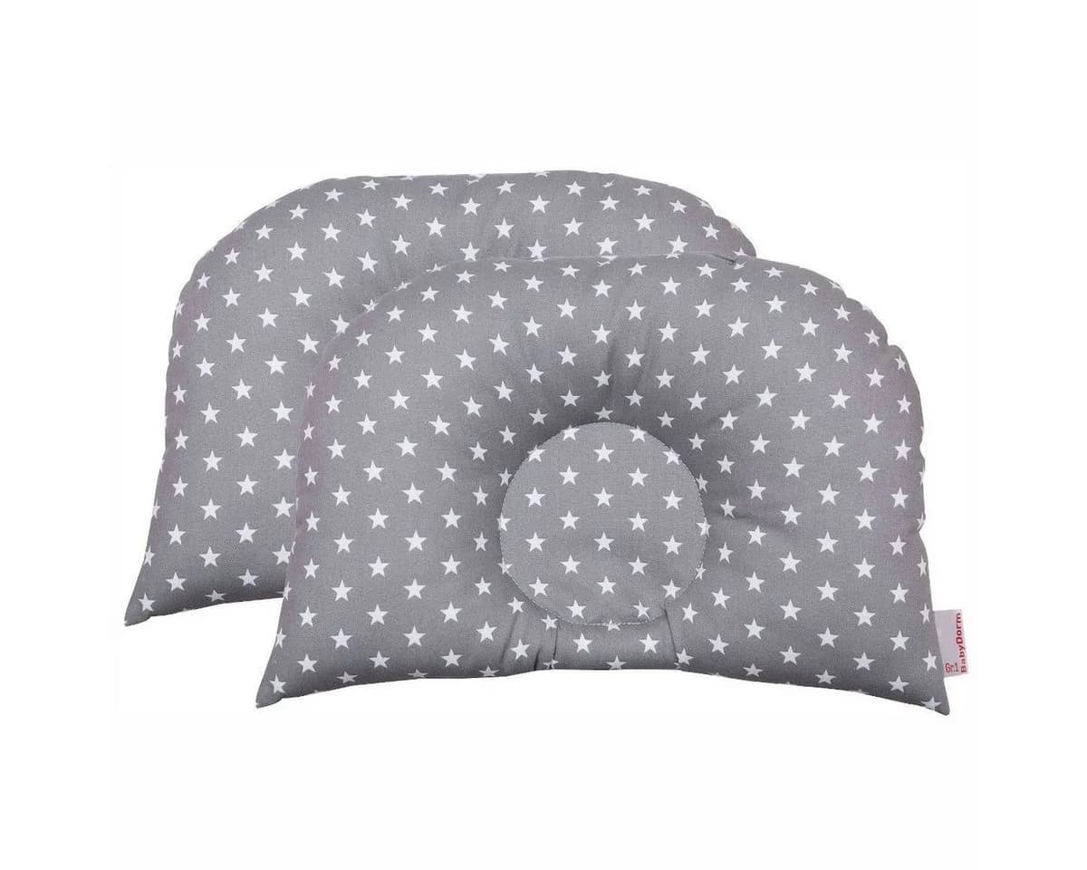 BabyDorm Kinderwagenkissen BuggyDorm Jonna Grau 100% Baumwolle