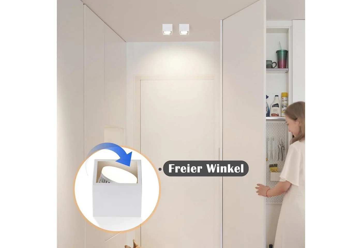 ZMH Deckenspots Modern Weiß GX53 Schwenkbar