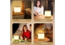 ZMH LED Tischleuchte mit 3 Farbtemperaturen Beige Nachttischlampe Bild 4