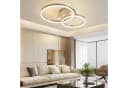 ZMH LED Deckenleuchte Dimmbar Schwarz/Gold Ringe Modern 46W Bild 1