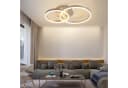 ZMH LED Deckenleuchte Dimmbar Schwarz/Gold Ringe Modern 46W Bild 3