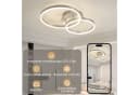 ZMH LED Deckenleuchte Dimmbar Schwarz/Gold Ringe Modern 46W Bild 4