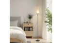 ZMH LED Stehlampe Dimmbar Retro Stoffschirm Beige Bild 1