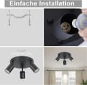 ZMH LED Deckenstrahler Modern Deckenleuchte GU10 Drehbar Wandstrahler 330° Schwenkbar Flur Einfache Installation LED fest integriert Modern Flurlampe Industrial Wandstrahler Schlafzimmer Bild 4