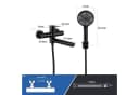 ZMH Duschsystem Wannenarmatur mit Handbrause, 3 Funktionen, Schwarz Bild 1