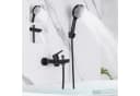 ZMH Duschsystem Wannenarmatur mit Handbrause 3 Funktionen Schwarz Bild 2
