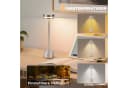 ZMH Tischleuchte Kabellos LED Nachttischlampe Akku Dimmbar Silber Bild 1