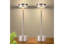 ZMH Tischleuchte Kabellos LED Nachttischlampe Akku Dimmbar Silber Bild 2