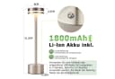 ZMH Tischleuchte Kabellos LED Nachttischlampe Akku Dimmbar Silber Bild 4