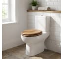 kowdom WC-Sitz MDF Soft-Close Holzoptik Braun Bild 3