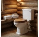 kowdom WC-Sitz MDF Soft-Close Holzoptik Braun Bild 4