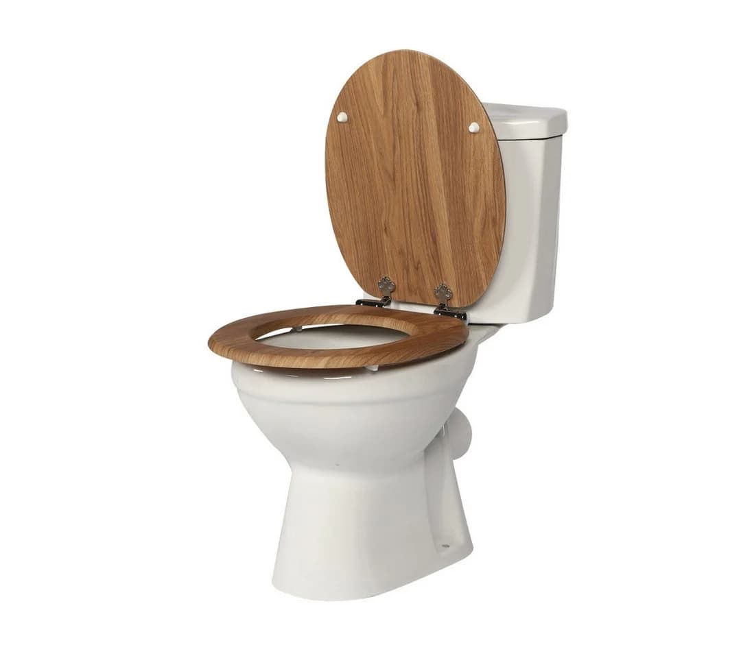 kowdom WC-Sitz MDF Soft-Close Holzoptik Braun - Bild 5