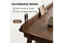 kowdom Schreibtisch Mid-Century Massivholz Walnuss 2 Schubladen Bild 3