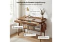 kowdom Schreibtisch Mid-Century Massivholz Walnuss 2 Schubladen Bild 4