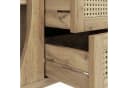 kowdom Sideboard Rattan 140 cm Walnussholz-Optik Massivholzbeine Bild 4