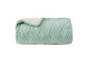KEAYOO Wohndecke OMT09 Kuscheldecke Grün Fleece Sherpa Bild 2