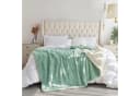 KEAYOO Wohndecke OMT09 Kuscheldecke Grün Fleece Sherpa Bild 3