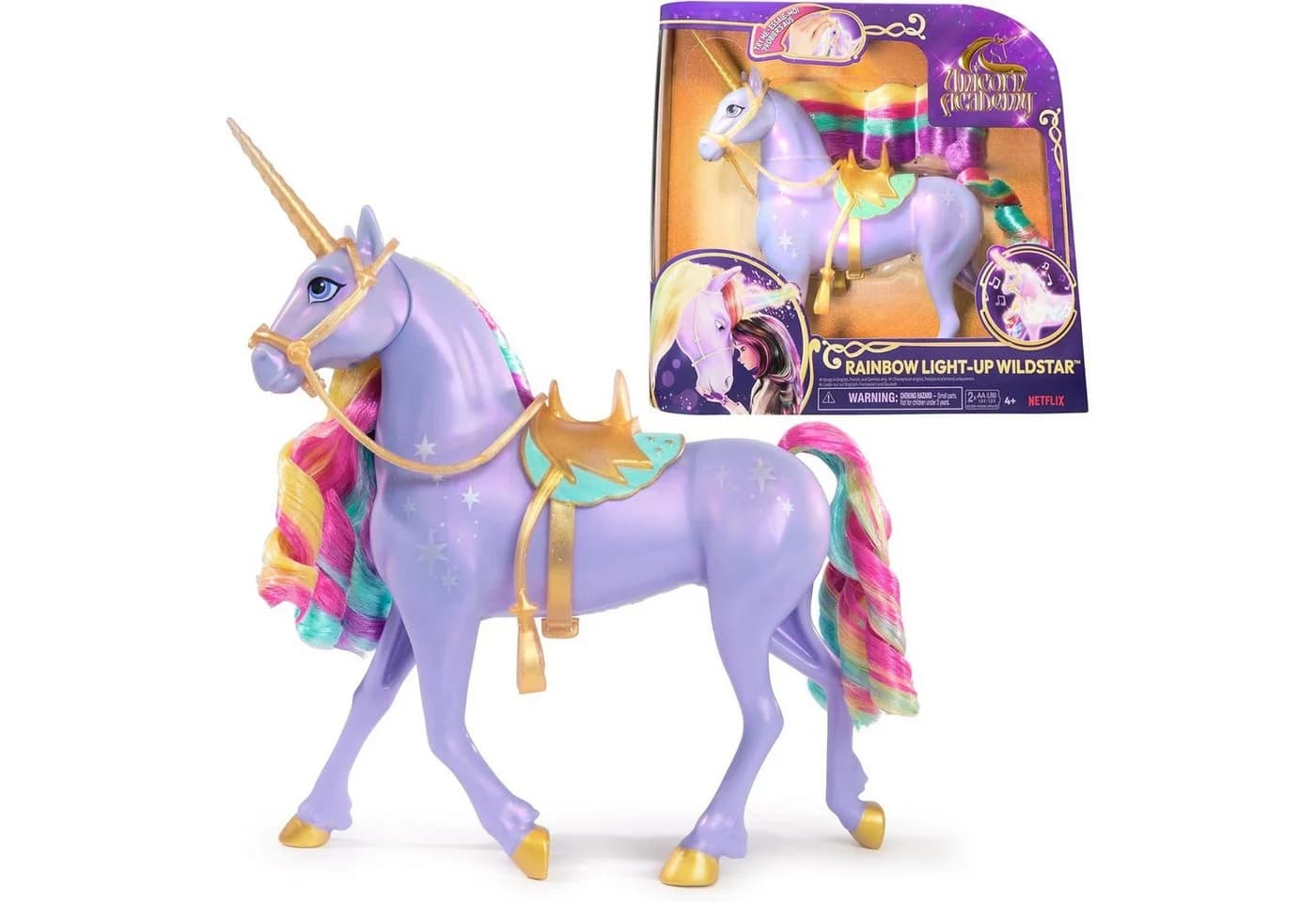 Spin Master Unicorn Academy Interactive Rainbow Light-Up Wildstar Spielfigur - Bild 4