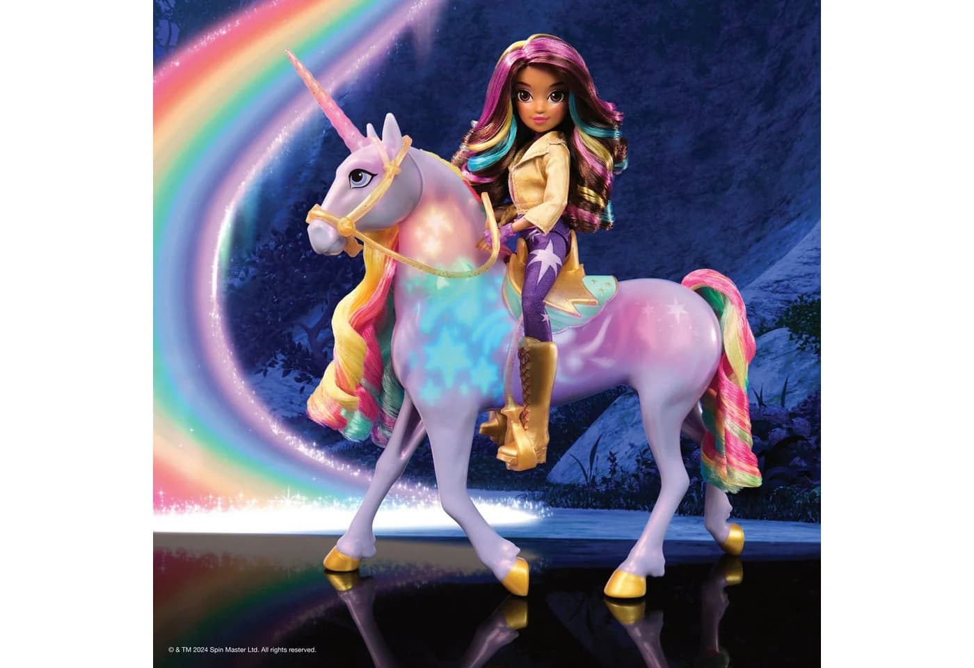 Spin Master Anziehpuppe Unicorn Academy - Interactive Rainbow Light-Up Wildstar & Sophia (Set), mit Licht- & Soundeffekt - Bild 5