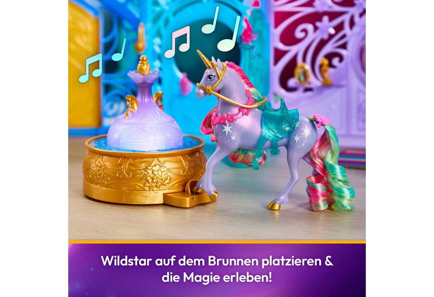 Spin Master Anziehpuppe Unicorn Academy - Stall Starglow Fountain & Stable, mit Licht und Sound - Bild 3